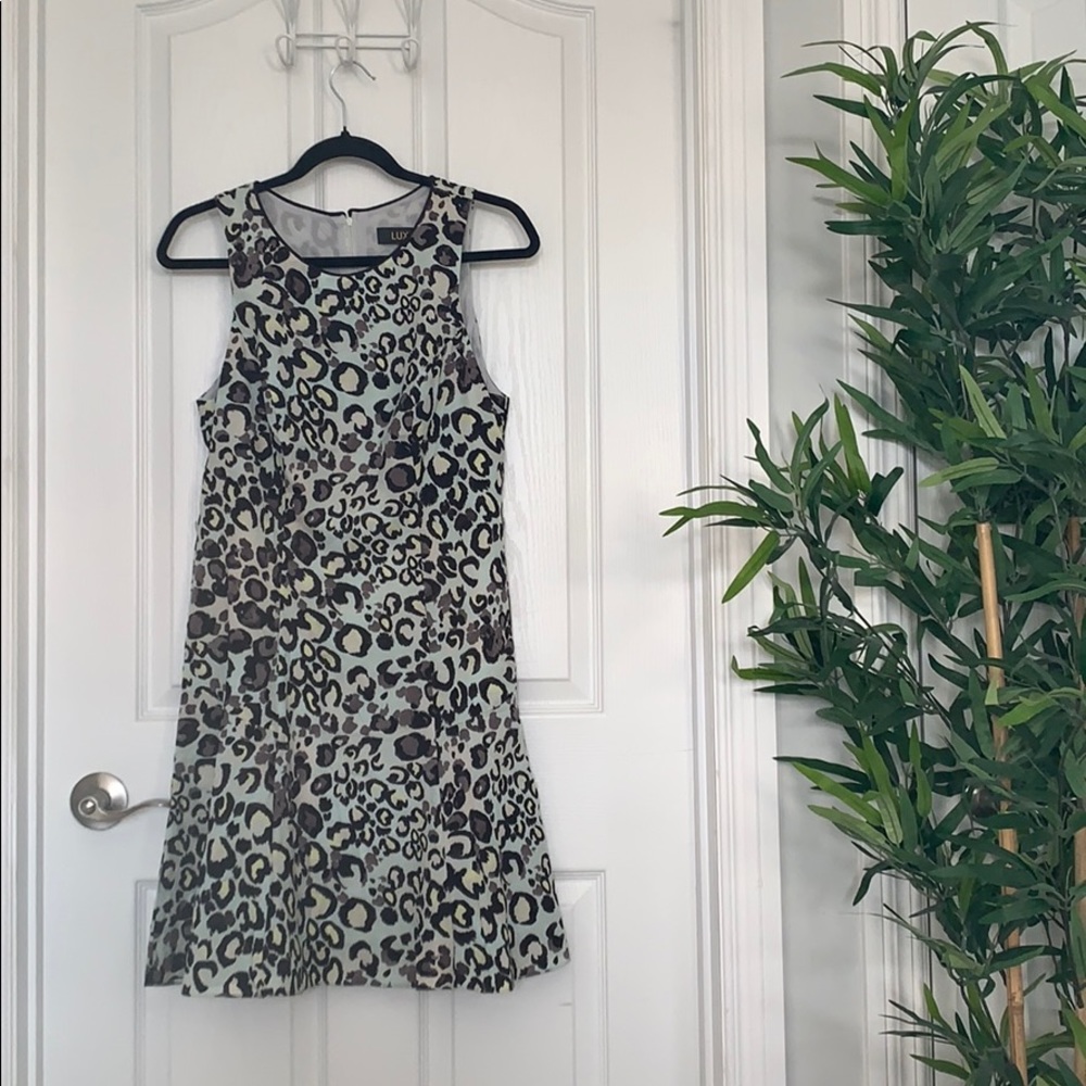 Leopard print A-Line Semi-formal Dress